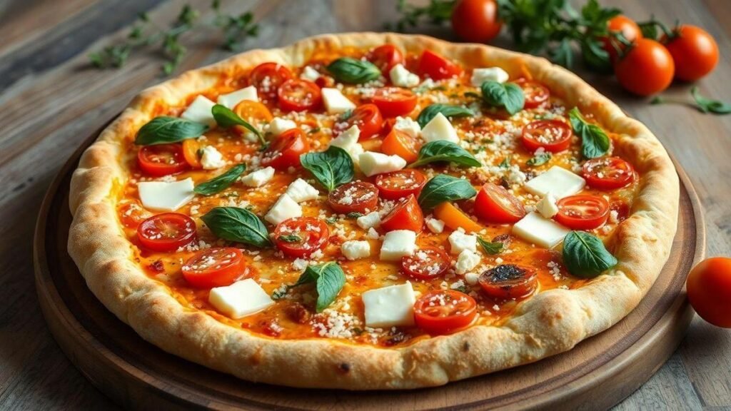 pizza-de-massa-integral-com-vegetais-deliciosa-e-crocante-pronta-em-menos-de--minutos-com-ingredie